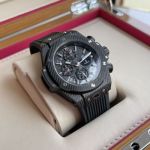 Hublot Big Bang Carbon Fiber Case 46mm Rubber Band Quartz Watch For Men