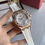 Replica Audemars Piguet Royal Oak Offshore Rose Gold Case Diamond Bezel Ladies Watch