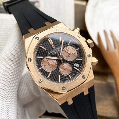 Replica Audemars Piguet Royal Oak Black Chronograph Dial 44mm Watch For Men