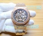 Copy Audemars Piguet Royal Oak Skeleton Face All Gold Watch 41 mm