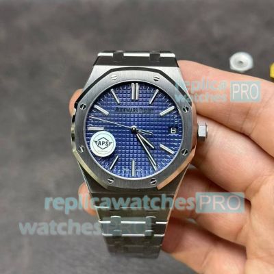 Luxury clone APS Factory Audemars Piguet Royal Oak Blue Face Swiss 4302 Automatic Watch