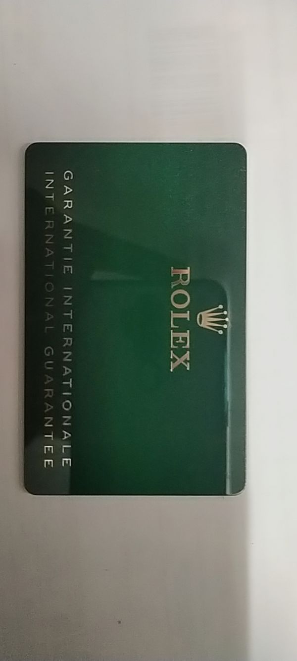 Original Rolex NFC Warranty Card Guarantee / Customizable - Rolex ...