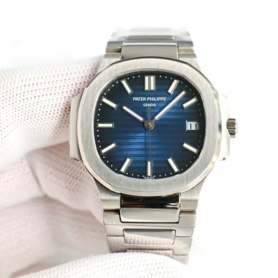 Swiss Replica Patek Philippe Nautilus 316L custom-grade ergonomic strap dark blue dial 35.2mm